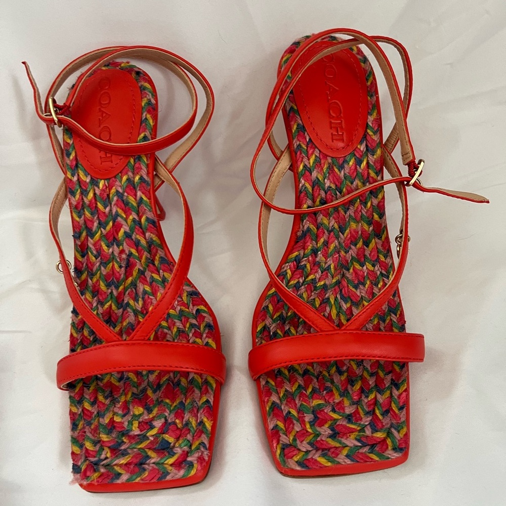 Coach - Kaia Leather Heel Red Orange